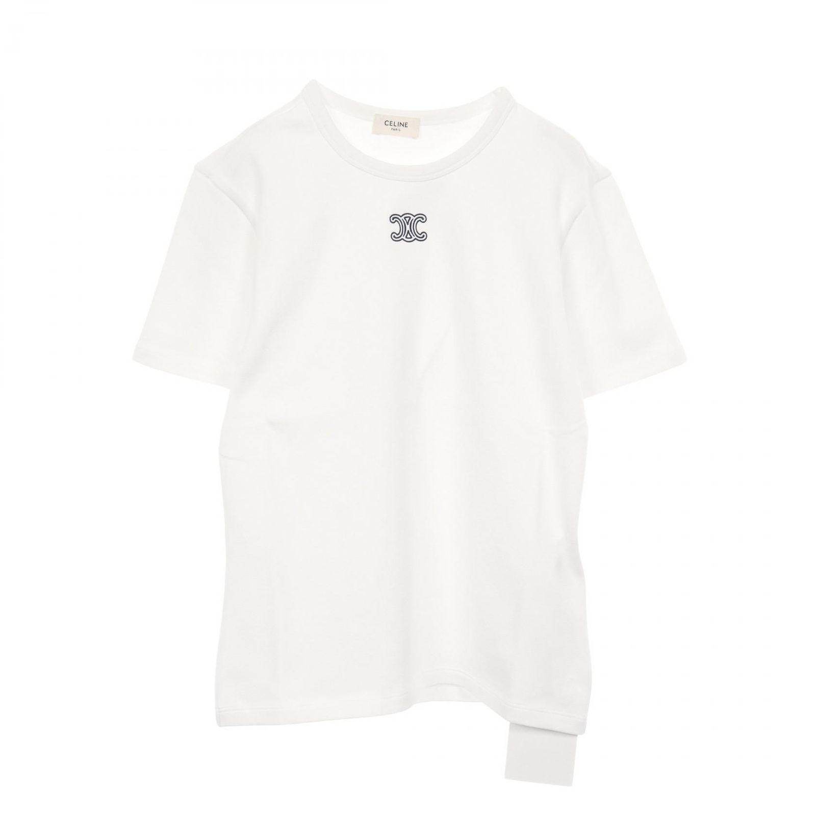 セリーヌ CELINE 半袖Tシャツ トリオンフ RX0IX140701MAL オフホワイト/ネイビー コットン トリオンフ Tシャツ レディース 新品