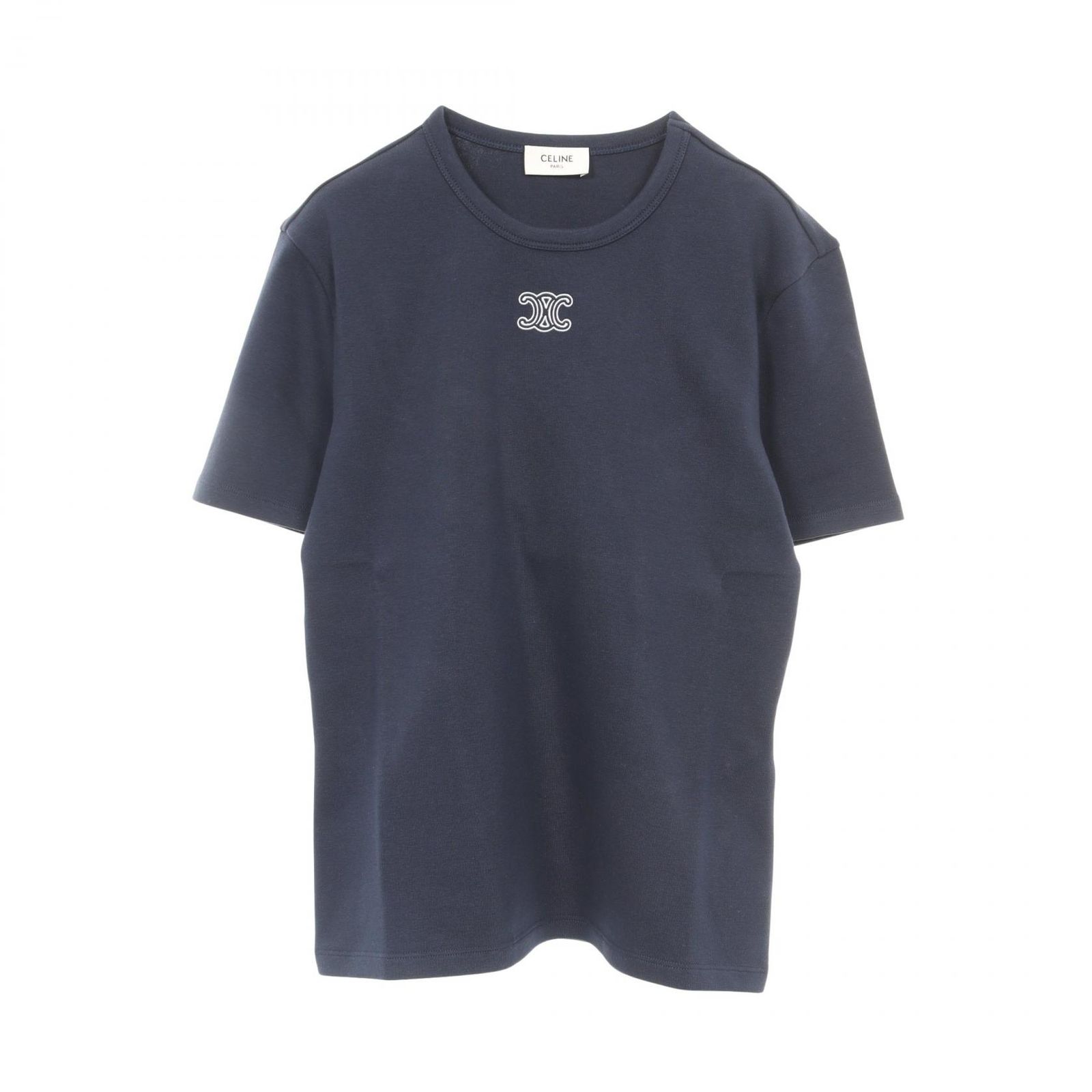 セリーヌ CELINE 半袖Tシャツ トリオンフ RX0IX140707OWM ネイビー/オフホワイト コットン トリオンフ Tシャツ レディース 新品