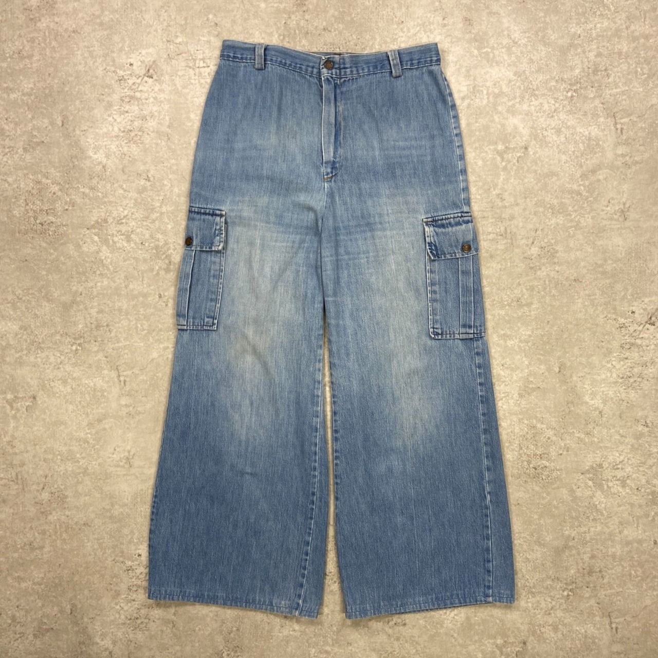 70年代 ストアブランド ワイドデニムカーゴパンツ メンズW31相当 古着 70s VINTAGE ヴィンテージ アメカジ ジーンズ 42TALON