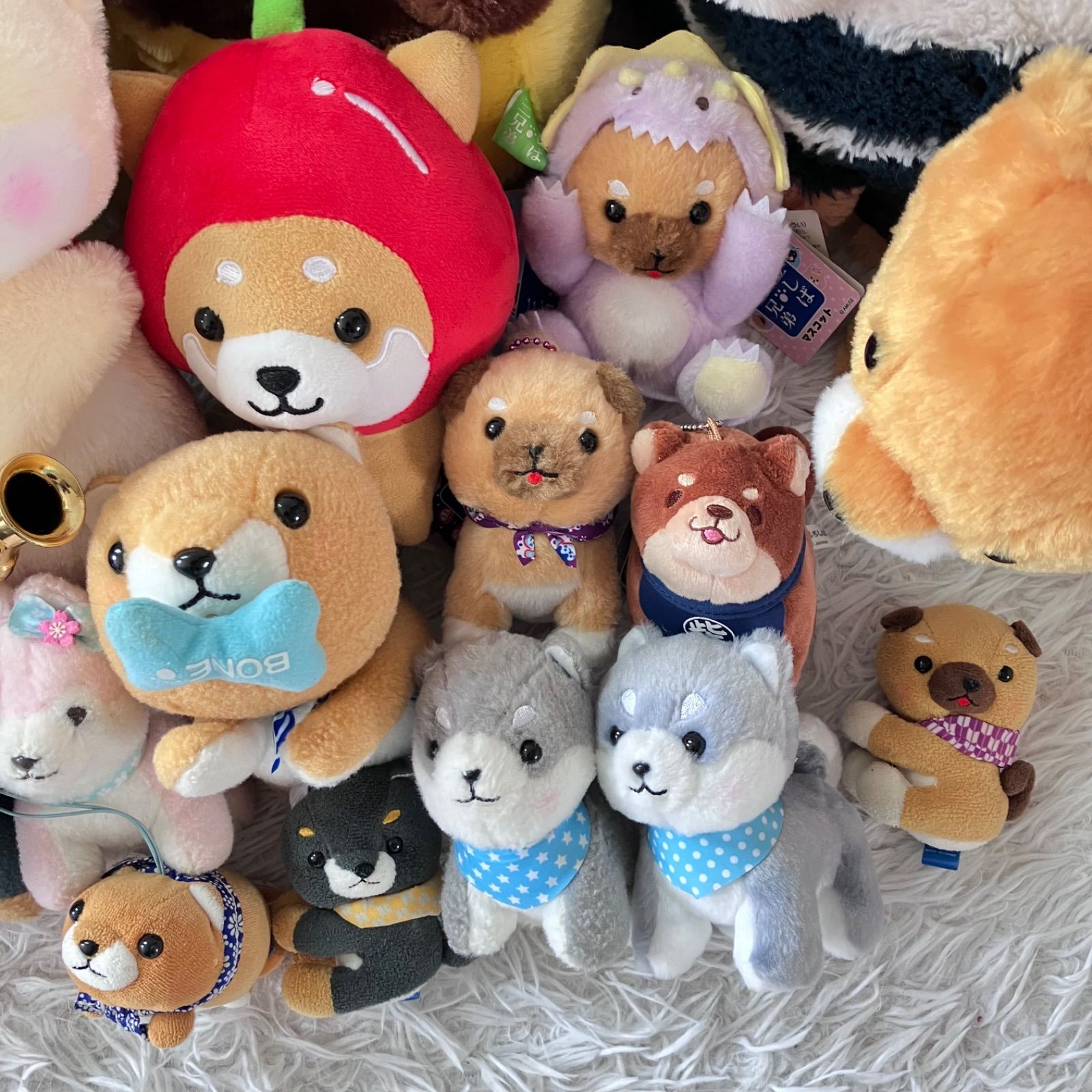 豆柴三兄弟 忠犬もちしば ぬいぐるみ 大量まとめ売り マスコット多数 