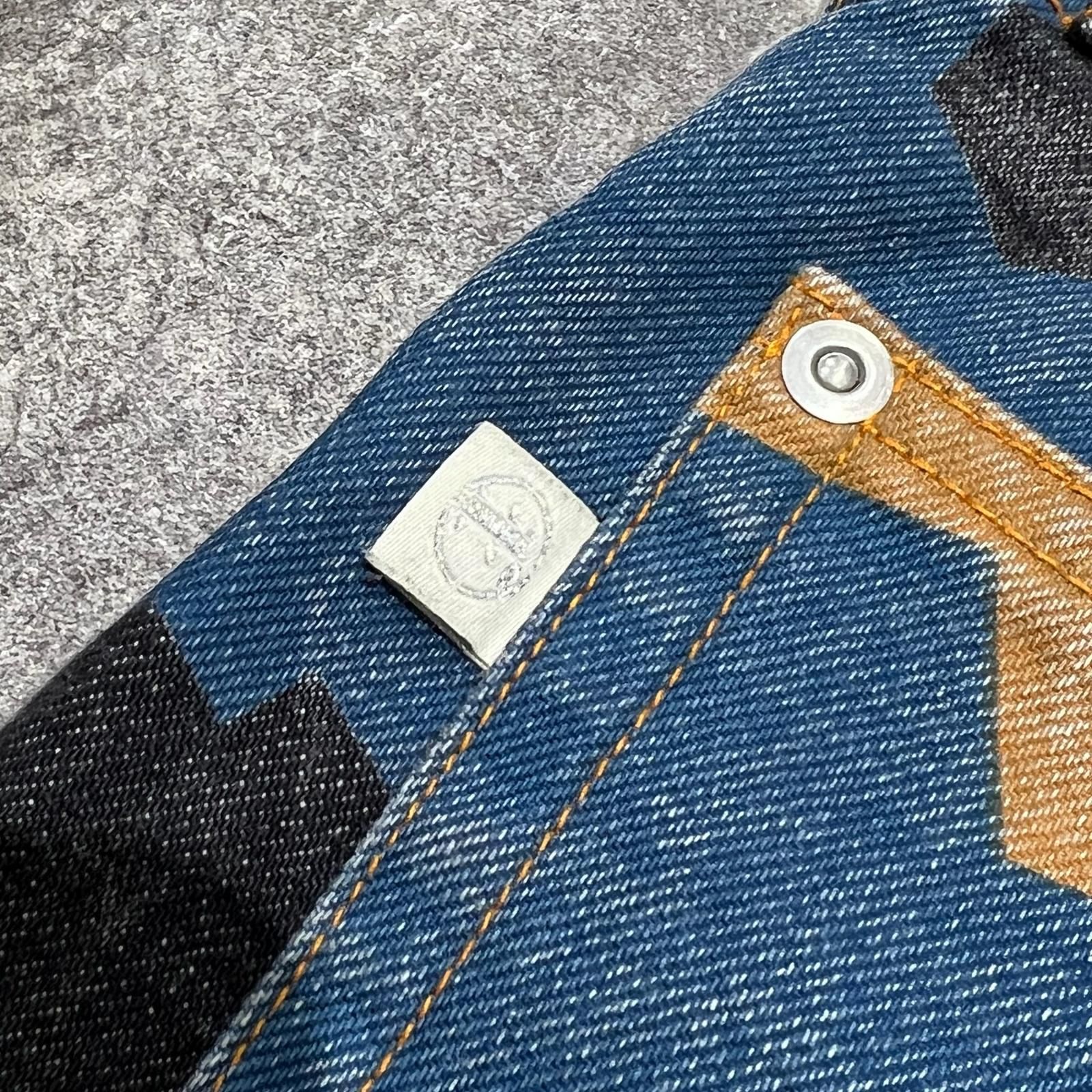 FAF(Fake As Flowers) CAMO AGED DENIM PANTS カモエイジドデニム