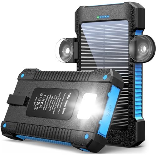 ソーラー 大容量【38800mAh & PD18W急速充電】４ポート出力対応・高効率ソーラーパネル内蔵・高輝度SOS LEDライト付きモデル 防災グッズ ・アウトドアに最適な多機能ソーラー充電器