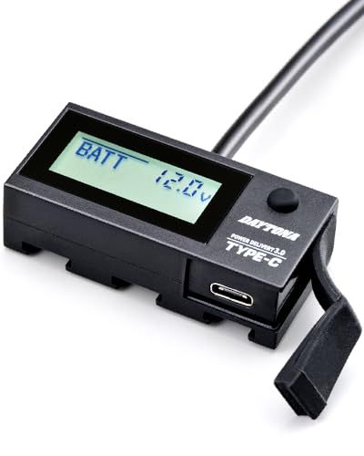 デイトナ(Daytona) バイク USB電源 防水 電圧計 USB-C PD3.0対応 急速充電 18W iPhone/Android対応 イープラスチャージャー 17239