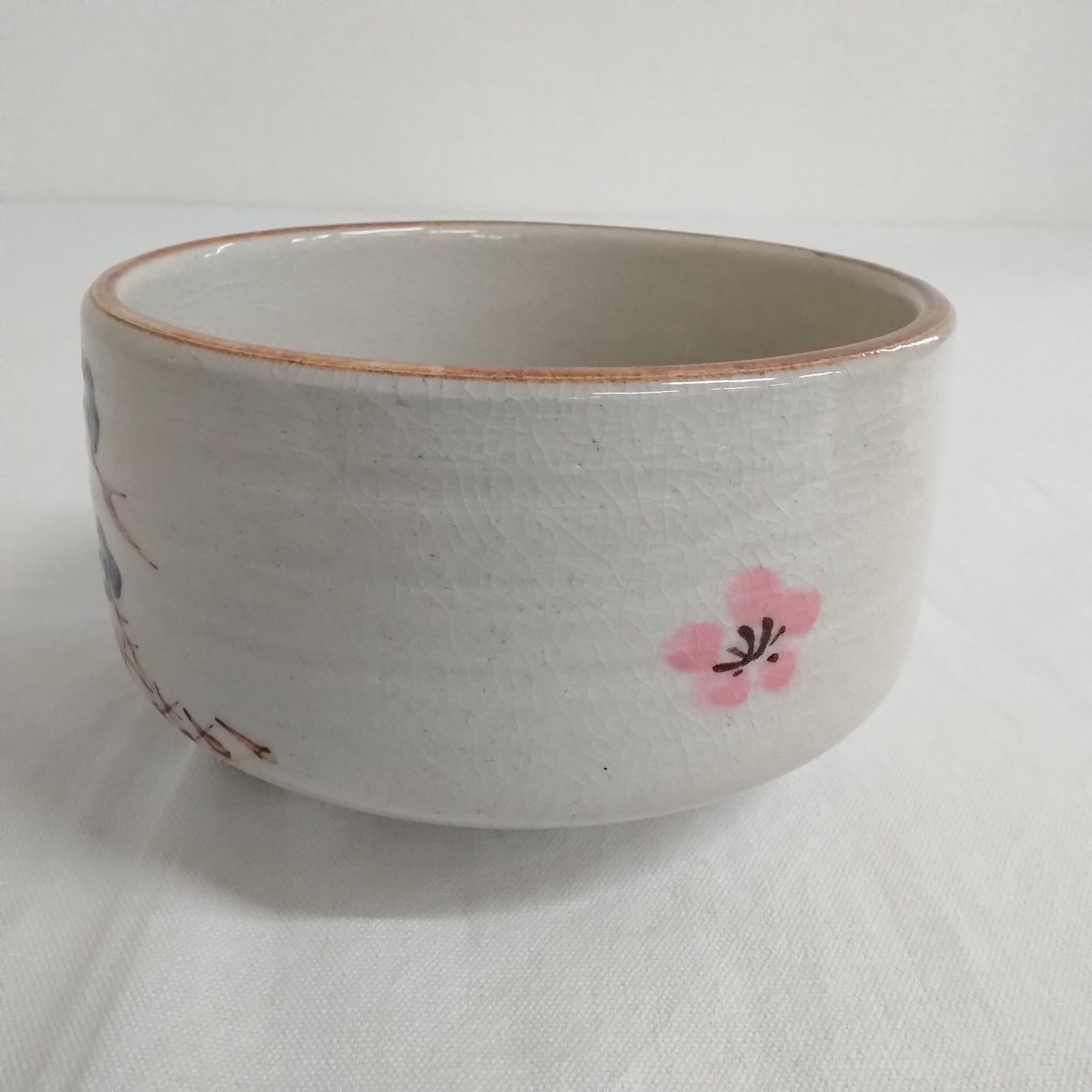 茶道具 抹茶茶碗 お題茶碗 お題「青」 青松梅図 紙箱付 AYM5-9E - メルカリ