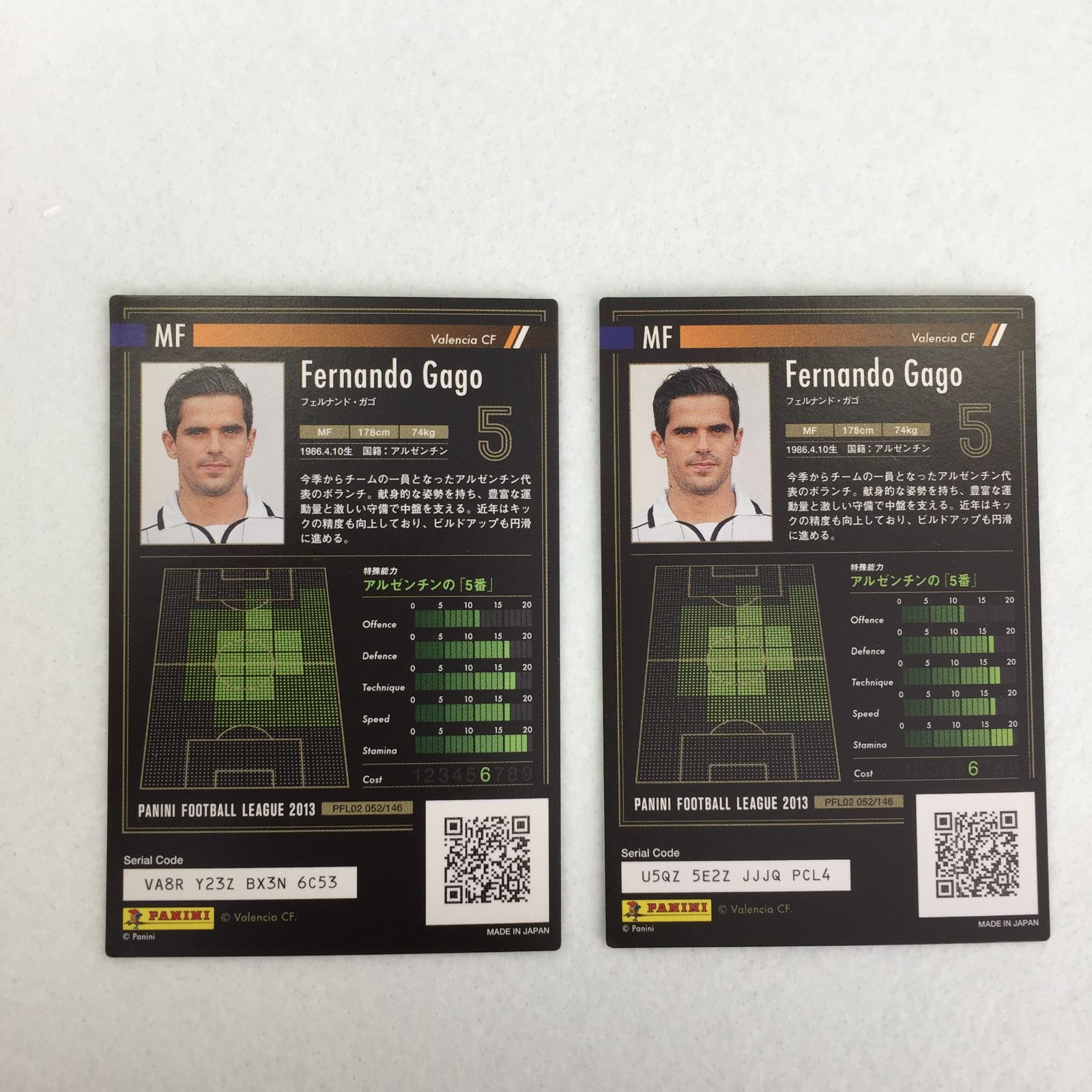 SKフェルナンド・ガゴ パニーニ フットボールリーグ カード PFL Panini