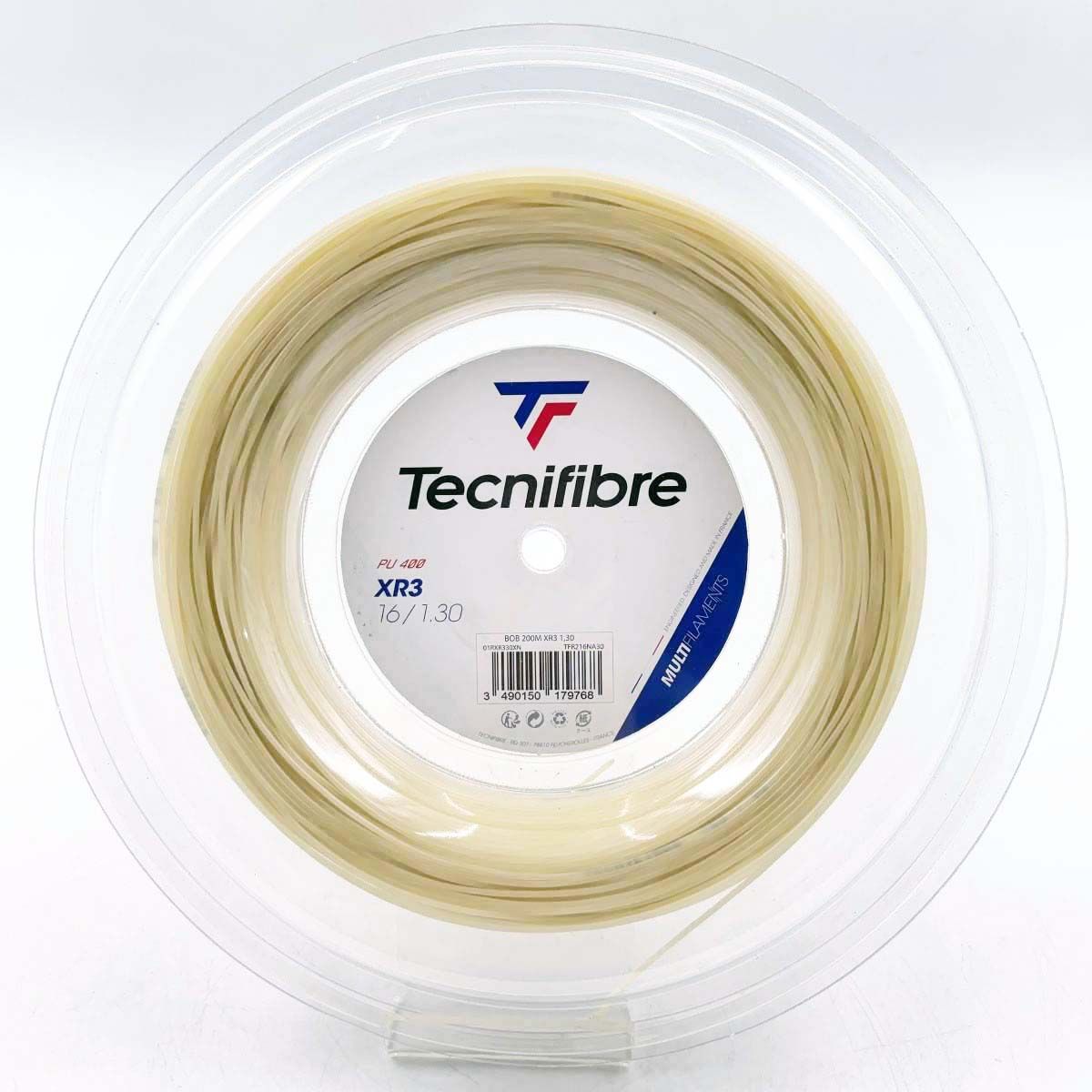 【未使用】テクニファイバー Tecnifibre XR3 130 硬式テニス ストリング ガット 200m ロール ナチュラル 01RXR330XN 1.30mm