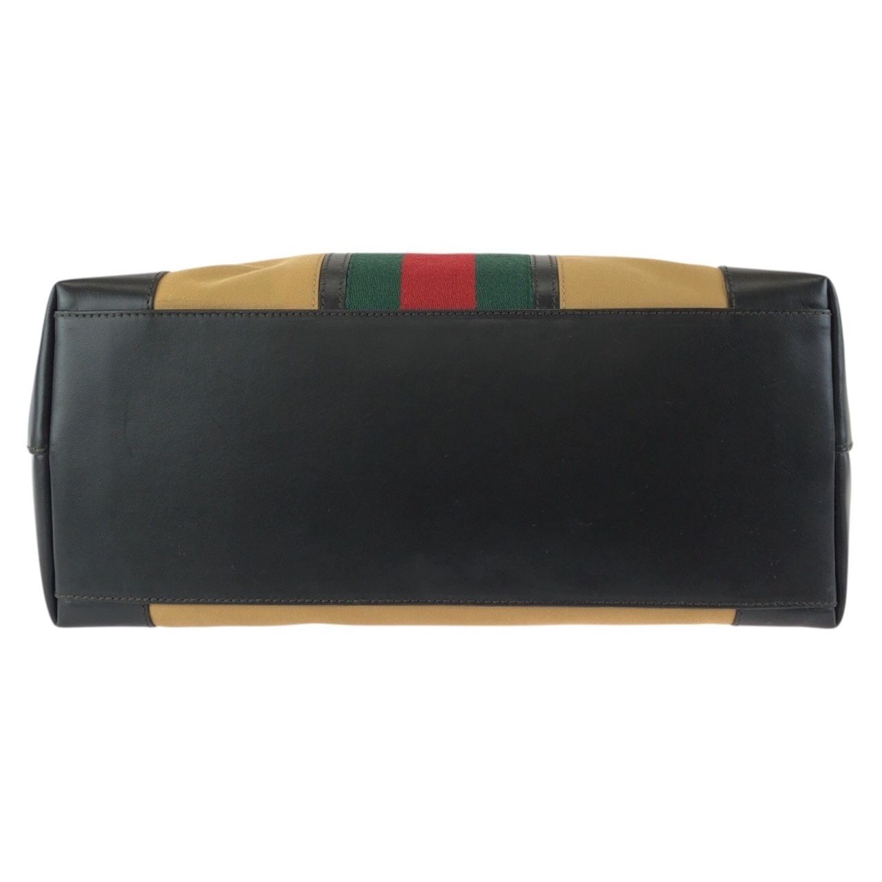 美品 GUCCI グッチ シェリーライン ベージュ ゴールド金具 キャンバス