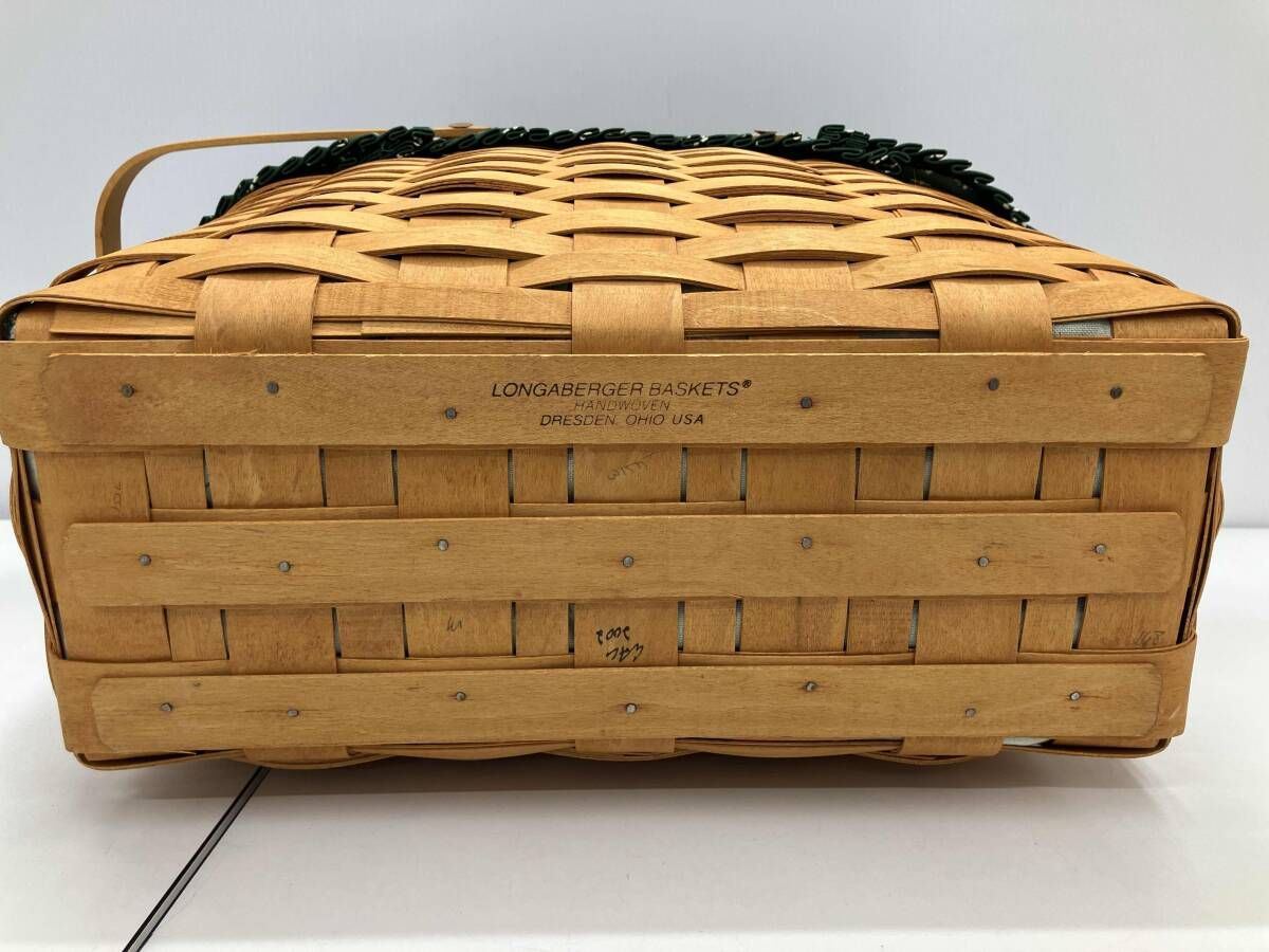 【廃盤】Longaberger　ロンガバーガー　ピクニックバスケット　木製蓋付 LONGABERGER BASKETS ピクニックバスケット ロンガバーガー 蓋無し
