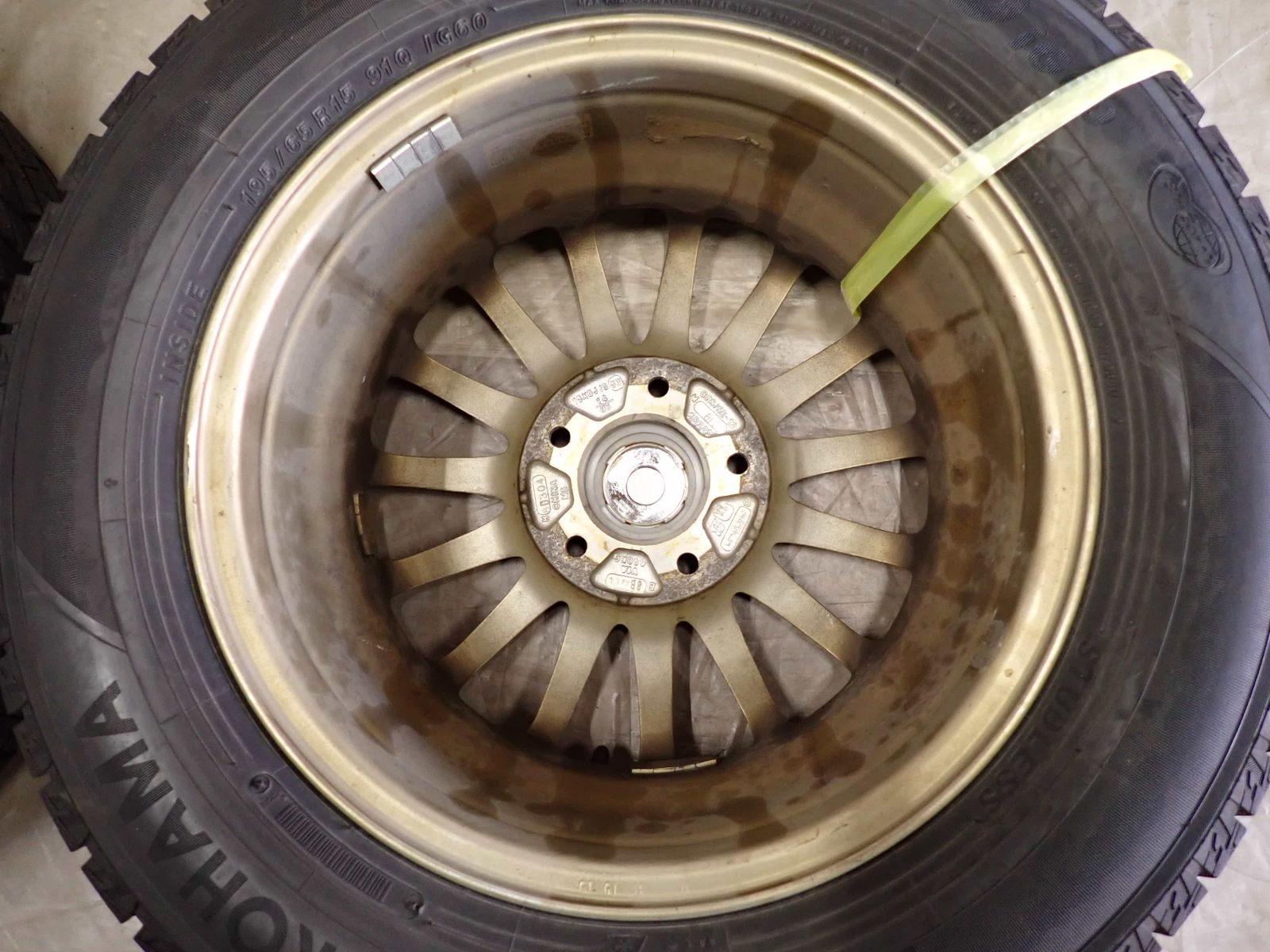 冬4本SET 会社宛 送料無料 195/65R15×6J 91Q ヨコハマ アイスガード