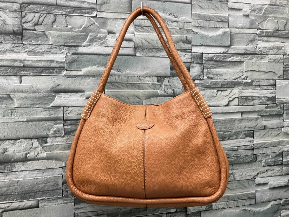 TOD'S/トートバッグ/レザー/キャメル/トッズ