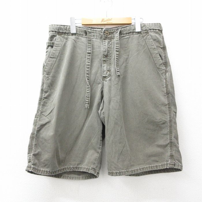 W29/古着 リー Lee ショート パンツ ショーツ メンズ 90年代 90s コットン USA製 薄緑【spe】 26apr14