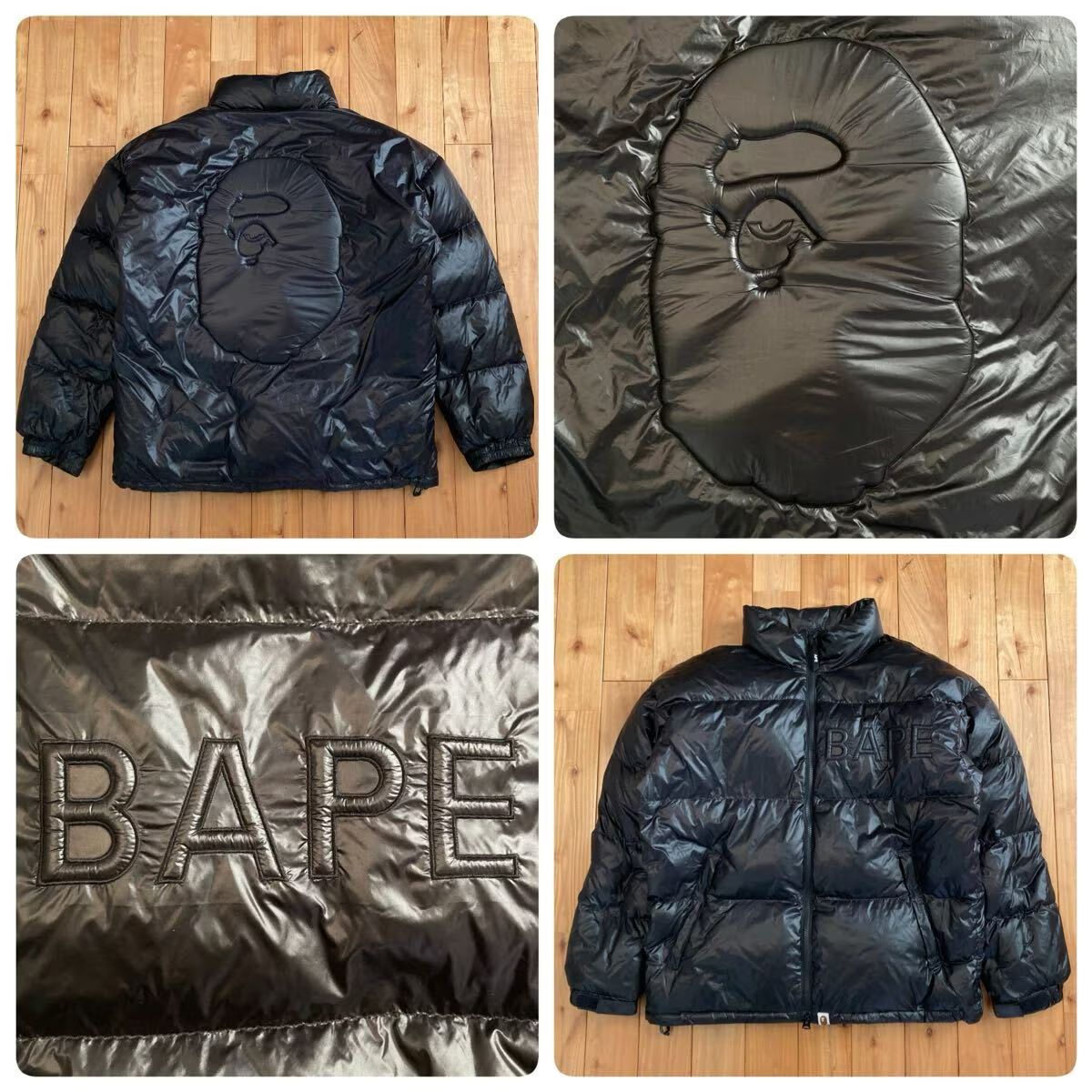 BAPE BALLOON ダウンジャケット Sサイズ ブラック a bathing ape Puffer Down Jacket エイプ ベイプ アベイシングエイプ yz0