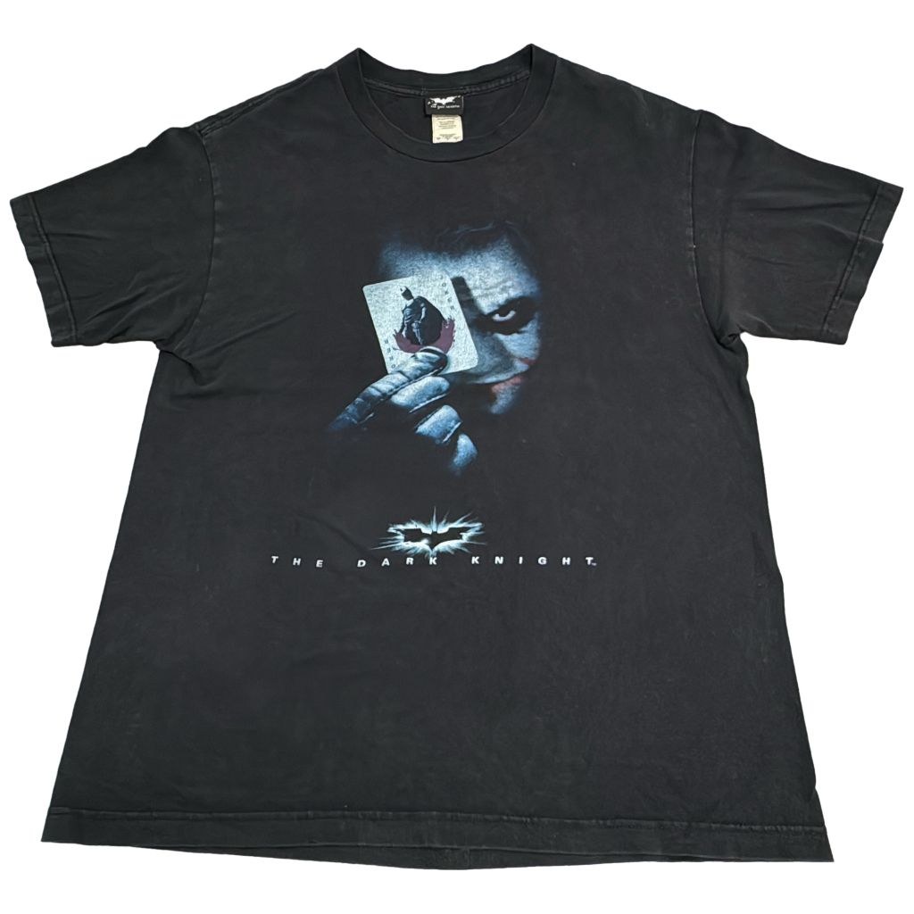00年代 THE DARK KNIGHT ダークナイト Joker ジョーカー 半袖Ｔシャツ ムービー キャラクター ブラック(メンズ L)中古 古着 Y0846