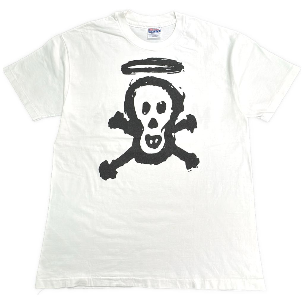 90年代 USA製 Motorsickle Klub ロゴＴシャツ ホワイト(メンズ L)中古 古着 Y0884
