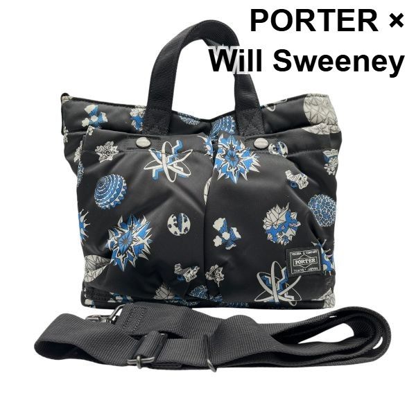 ポーター PORTER ×WILL SWEENEYコラボ  381-19714 ナイロン ブラック 2WAY ショルダー ユニセックスバッグ WILL SWEENEY x PORTER(ウィルスウィーニー x ポーター) 2WAY TOTE BAG