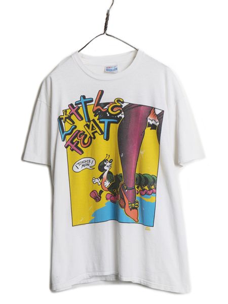 90s USA製 ★ リトルフィート ツアー イラスト プリント Tシャツ メンズ XL オールド 当時物 オフィシャル バンド ロック シングルステッチ