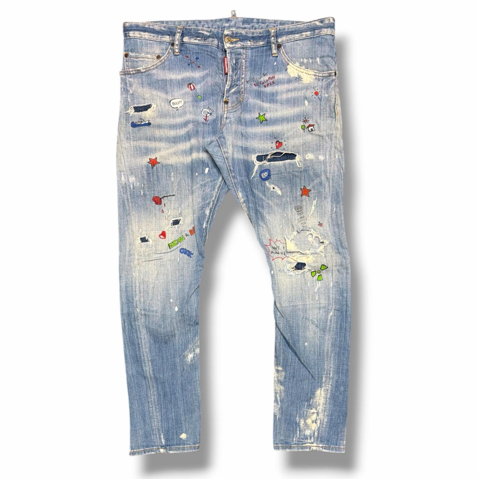 DSQUARED2 Baby Print Sexy Twist Jeans ベイビープリントセクシージーンズ デニムパンツ ディースクエアード S74LB0317 インディゴ 50 （15322M）