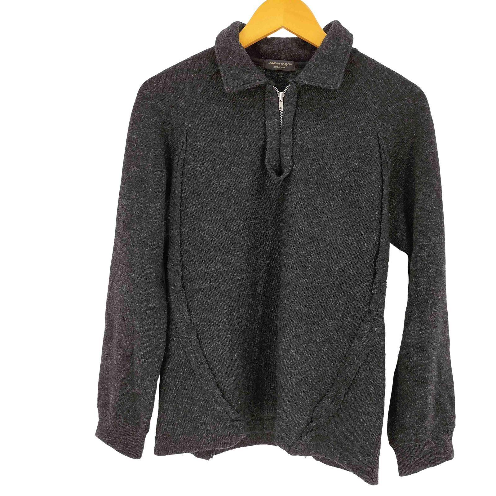 コムデギャルソンオムプリュス COMME des GARCONS HOMME PLUS カーブ期 ハーフジップ ニット メンズ 表記無