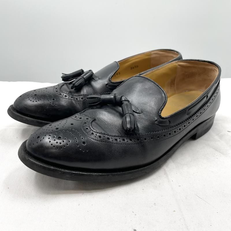 【中古】REGAL タッセルローファー 26h b ブラック 革靴 リーガル[17]