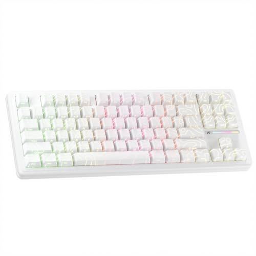 ATTACK SHARK M87PRO コンパクト 3モード メカニカルキーボード Bluetooth/ワイヤレス/有線 2.4GHz TYPE-C 87キー 80% 配列 RGBライト ホットスワップ対応 ガスケット構造 ゲーミングキーボー fa459600
