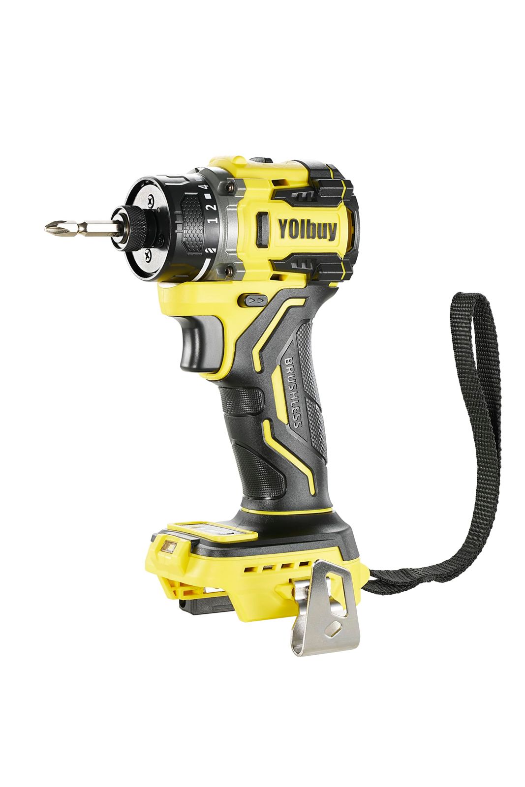 YOIbuy PRO 充電式 コンパクト ドライバドリル 18V 互換 六角ビット用クィックチャック使用 ドリルドライバー 高出力 ブラシレスモータ搭載 maxトルク70Nm 振り回る保護機能(APC機能)搭載 ターボモード付き Max回転数 245f7d41