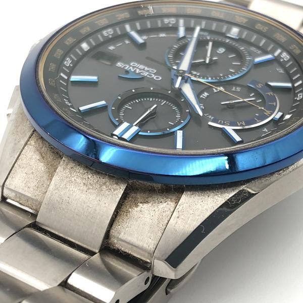 中古】CASIO OCEANUS OCW-T2600 腕時計 シルバー ブラック ブルー