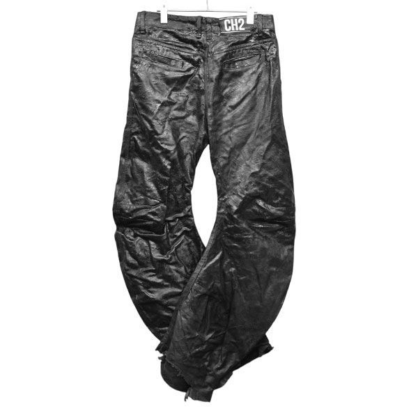 CH2 シーヘイチツー 2025AW 2 BLACK WAXED FLARE JEANS ブラック