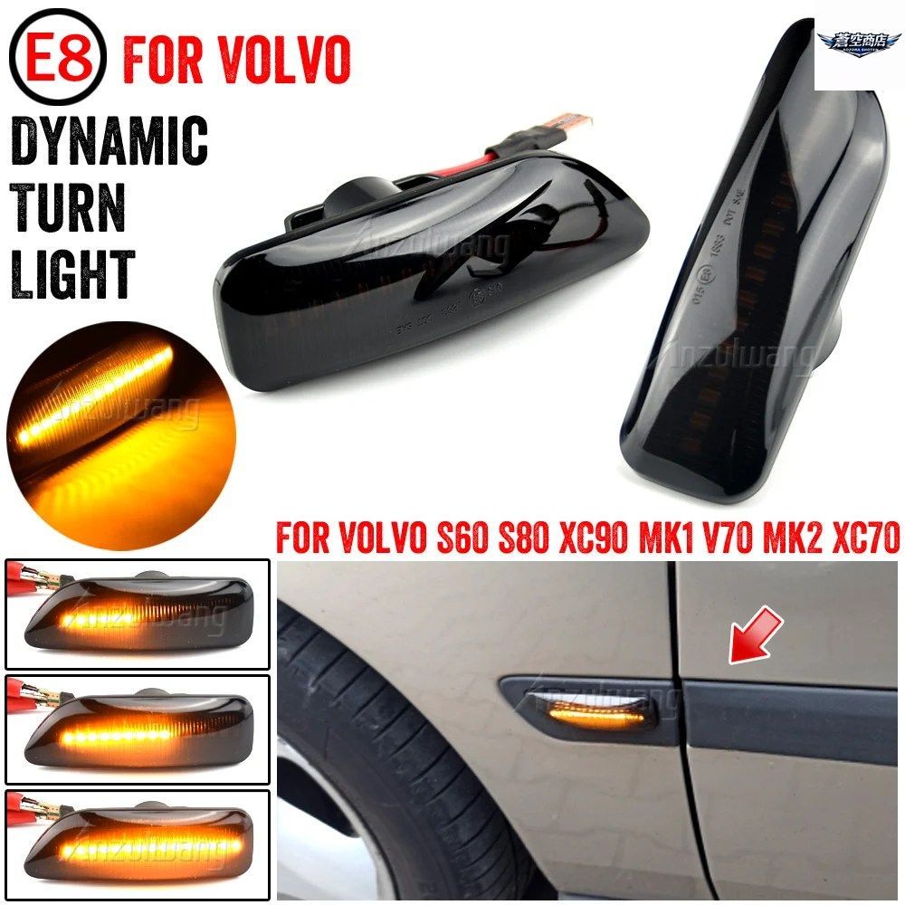 ターンシグナルライト 1999-2006 VOLVO S80 MK1 TS.XY フロントサイドマーカーライトランプ 30722641 30722642