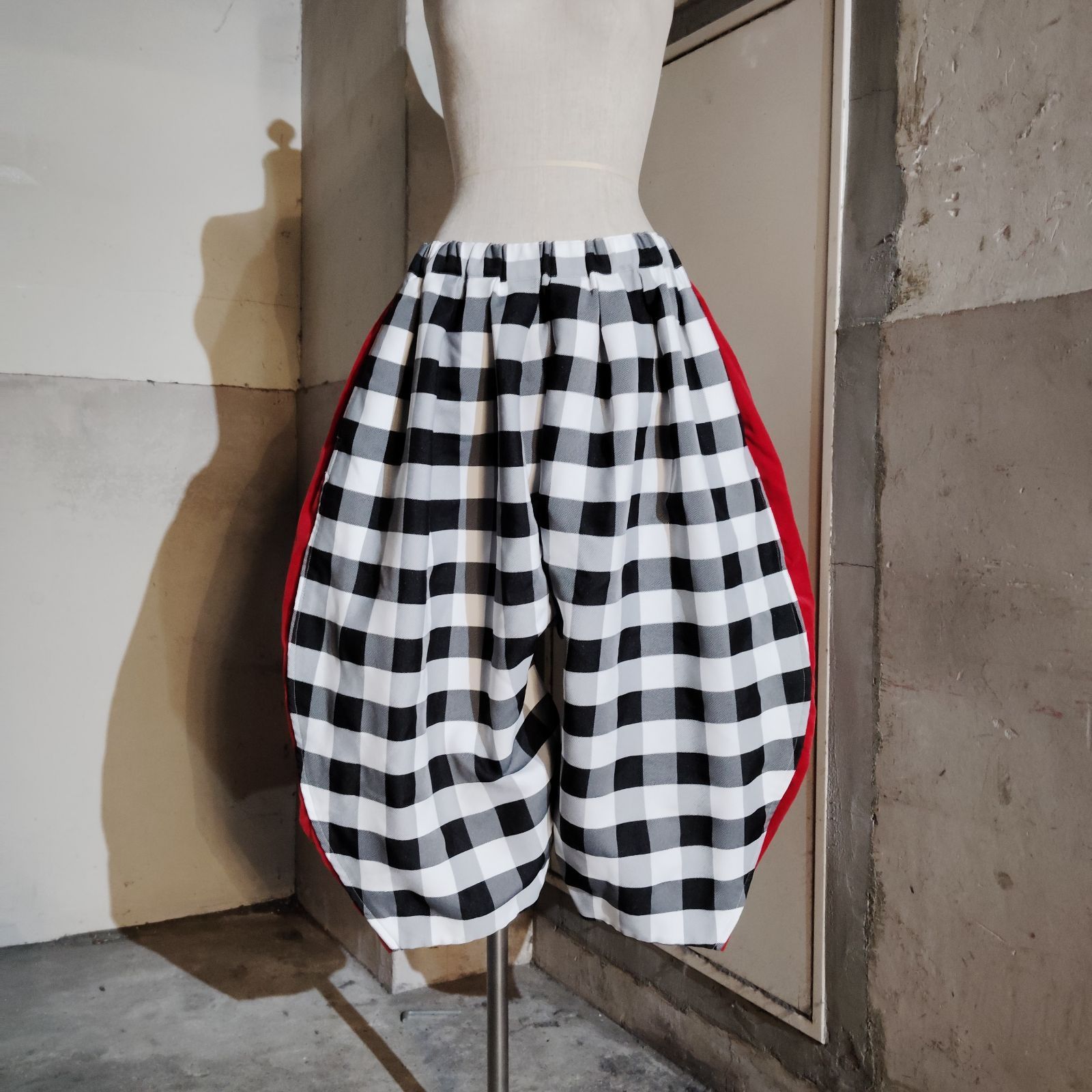 COMME des GARCONS 21aw サイド切替チェックバルーンパンツ