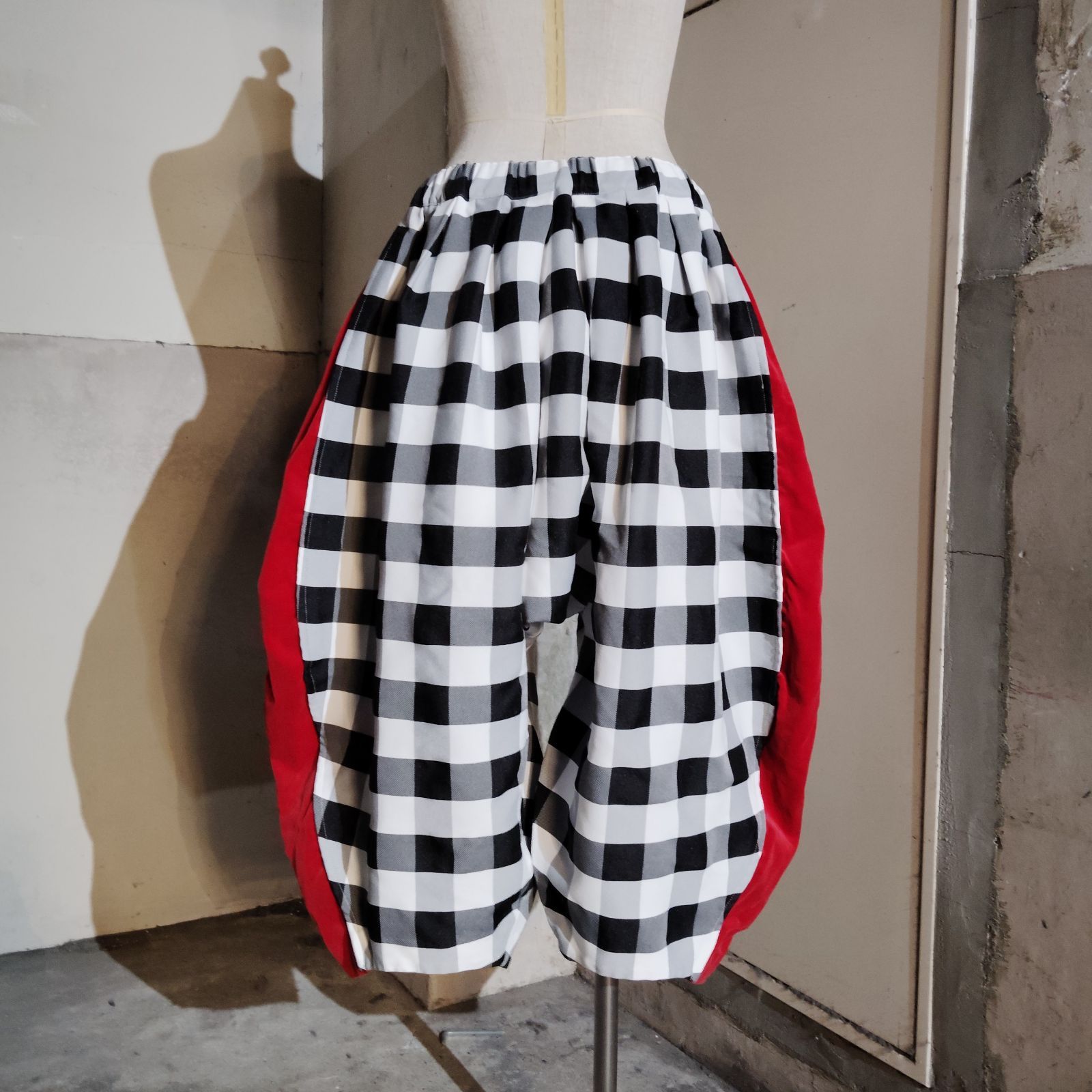 COMME des GARCONS 21aw サイド切替チェックバルーンパンツ