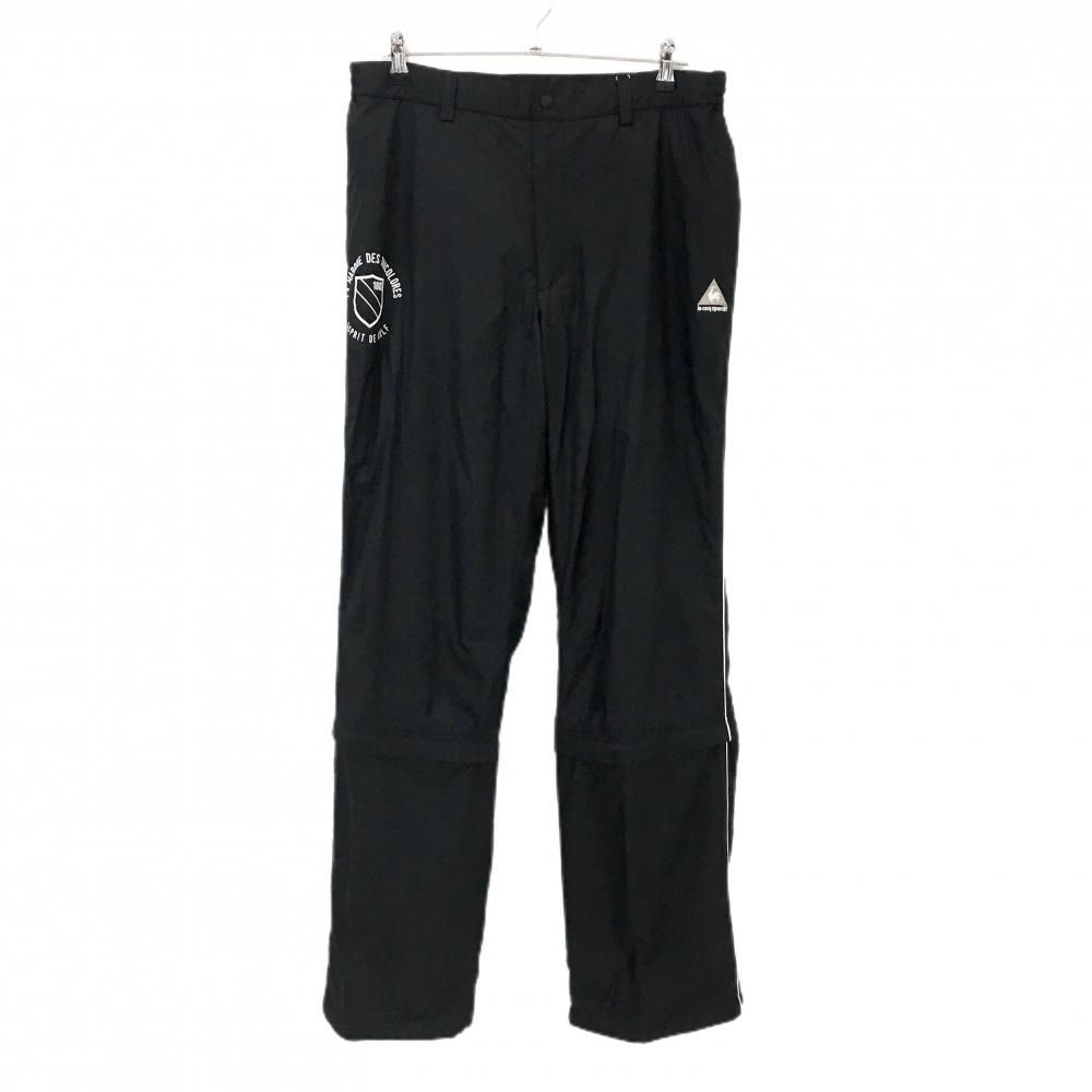 【新品】ルコックゴルフ 2WAYパンツ 黒×レッド 裏地メッシュ シャカシャカ 裾取外し可 メンズ LL ゴルフウェア le coq sportif