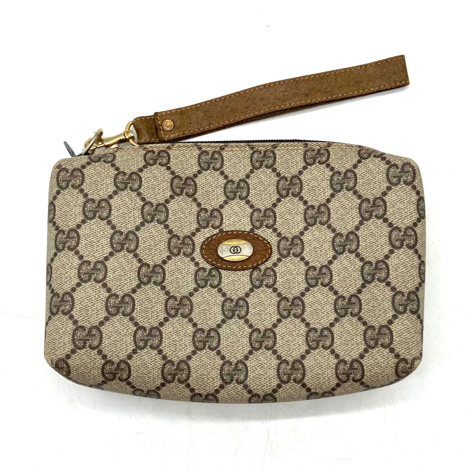 UA657【お買い得】GUCCI ポーチ GGスプリーム柄 オールドグッチ - メルカリ