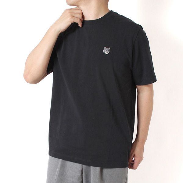 26SSモデル メゾン キツネ MAISON KITSUNE メンズ FOX HEAD コンフォートフィットTシャツ【P199 BLACK】 PM00108KJ7025 P199/【2026SS】m-tops