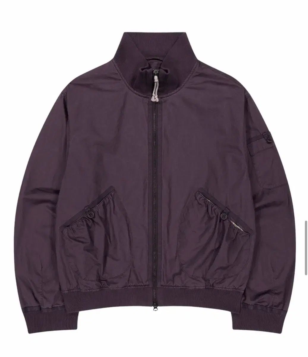 ISSEY MIYAKE イッセイミヤケ ダスティ コットン ブルゾン ジャケット PURPLE パープル