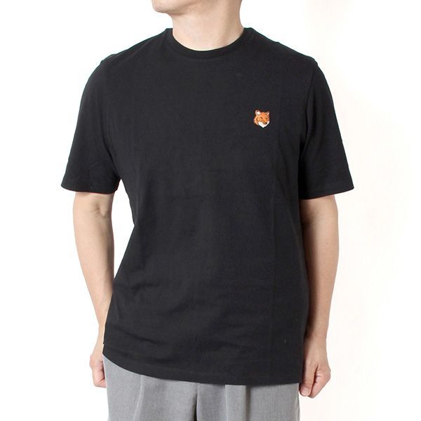 26SSモデル メゾン キツネ MAISON KITSUNE メンズ FOX HEAD レギュラーフィットTシャツ【P199 BLACK】 PM00107KJ7026 P199/【2026SS】m-tops