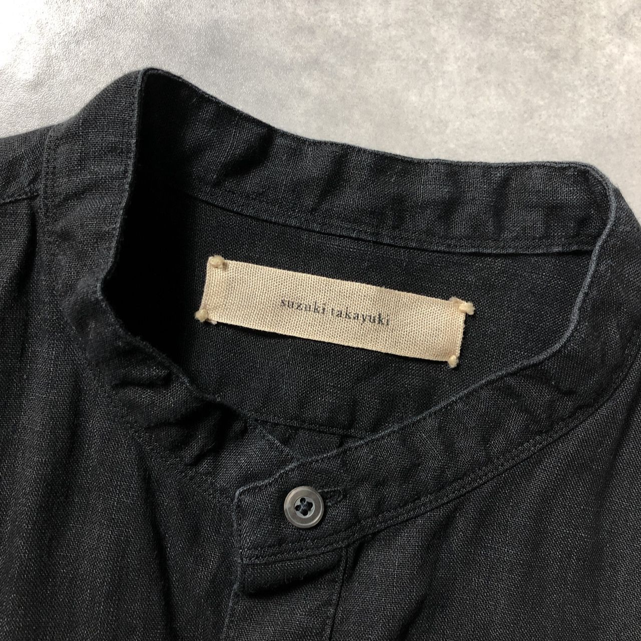 GQ5473◇suzuki takayuki：peasant shirt◇0◇ブラック系 S233-04 参考 