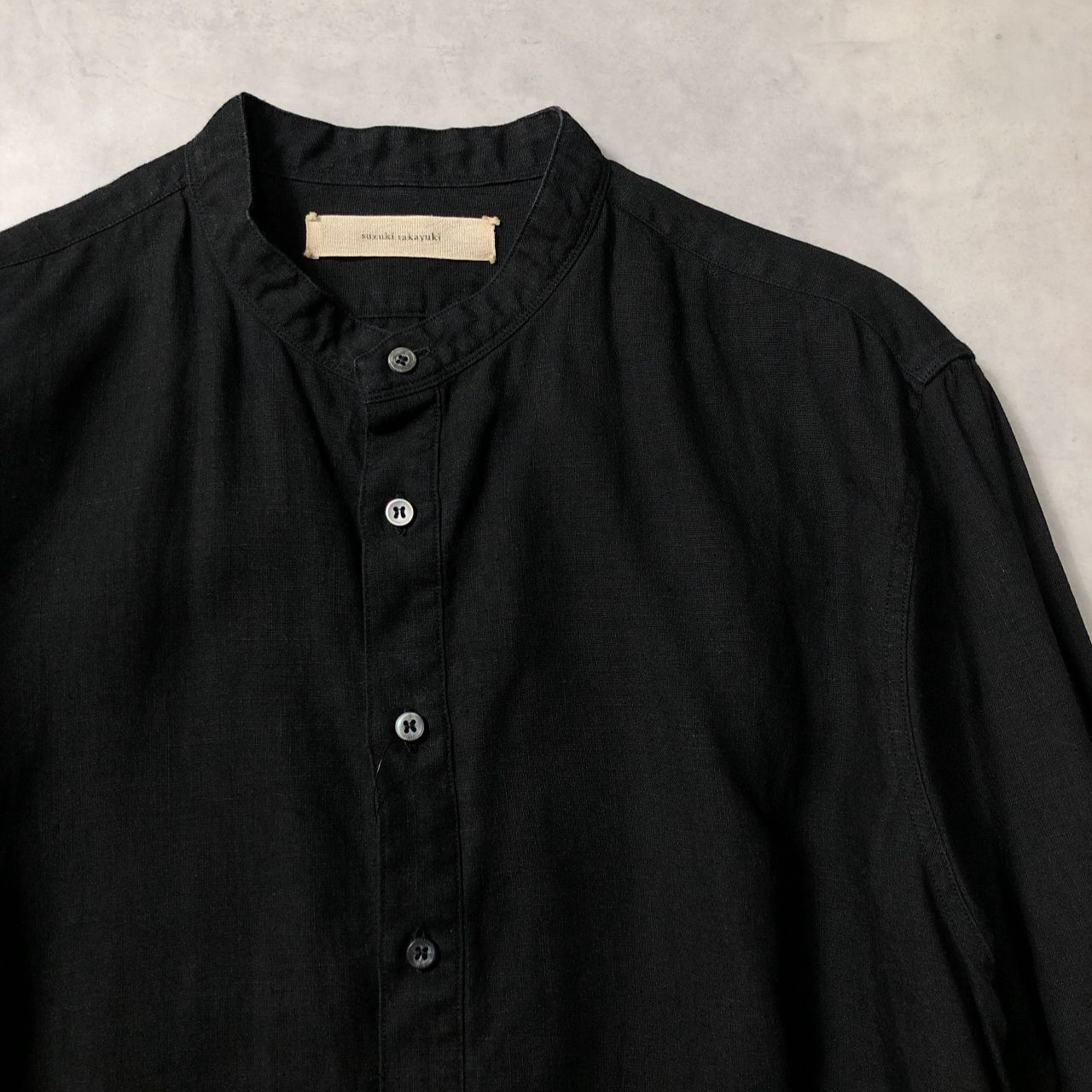 GQ5473◇suzuki takayuki：peasant shirt◇0◇ブラック系 S233-04 参考 