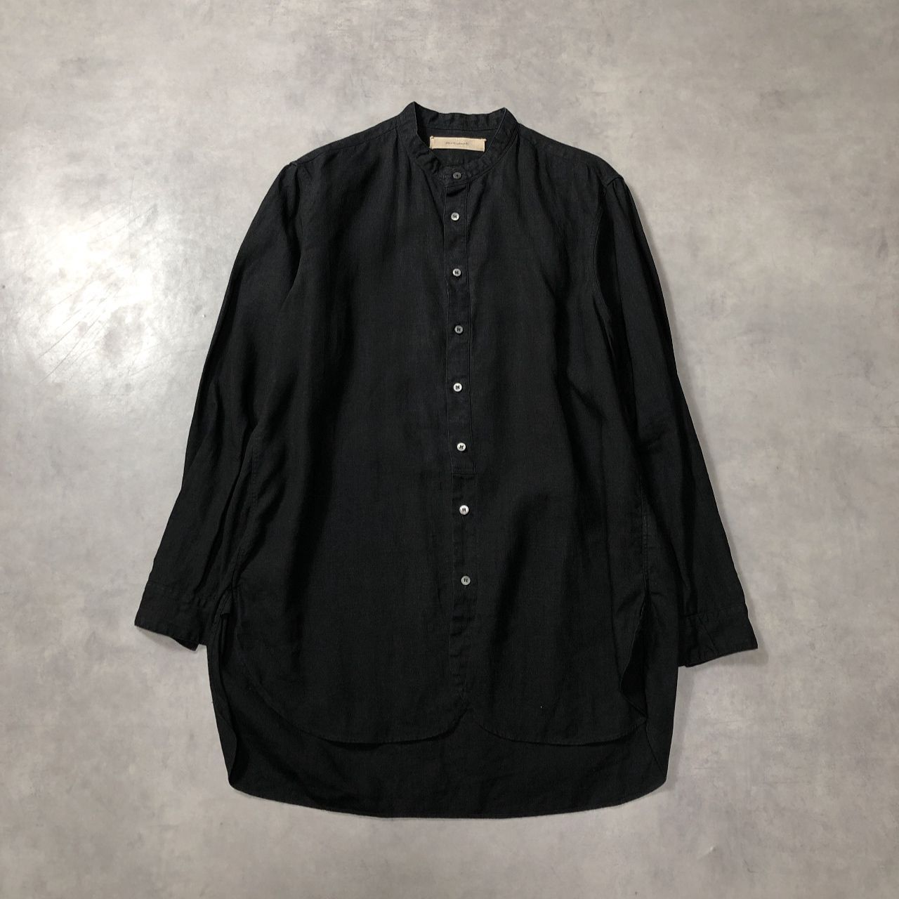 GQ5473◇suzuki takayuki：peasant shirt◇0◇ブラック系 S233-04 参考定価37,400円 スズキタカユキ ペザントシャツ 長袖 13,706円