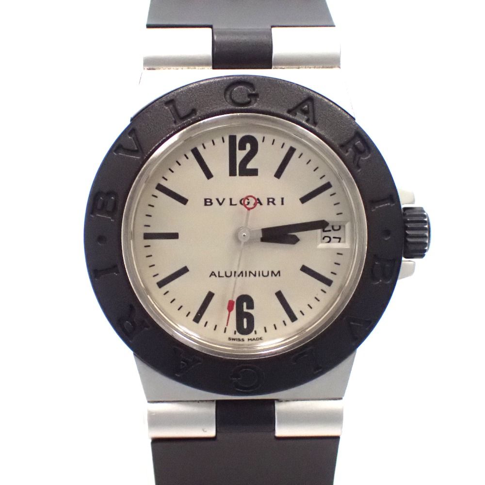 Th1012241 ブルガリ 腕時計 アルミニウム AL32A クオーツ ブラック×シルバー系 BVLGARI 中古