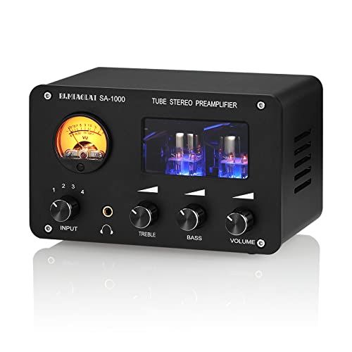 HiFi 真空管プリアンプ ステレオ 4 ウェイ オーディオ スイッチャー ボックス デスクトップ ヘッドフォンアンプ (SA-1000)★m ac4b2ff6