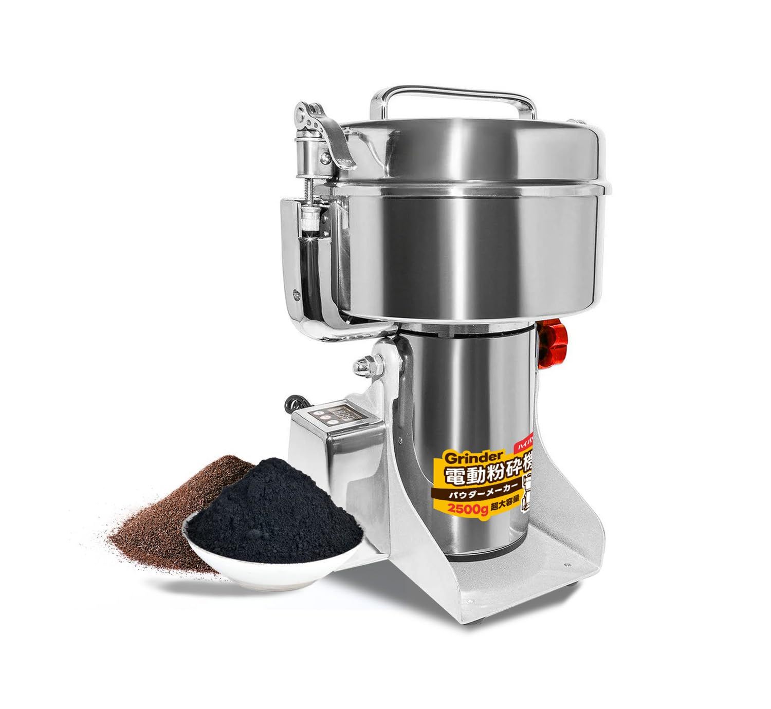 Kurflo 2500g粉砕機 粉末ミル 電動ミル 業務用 家庭用 電動粉砕機 製粉機 粉末ミル 電動グラインダー スパイスミル パウダーメーカー 穀物 穀類 薬 飼料 漢方薬 調味料 グラインダー 生薬・スパイスの製粉★m faa90446