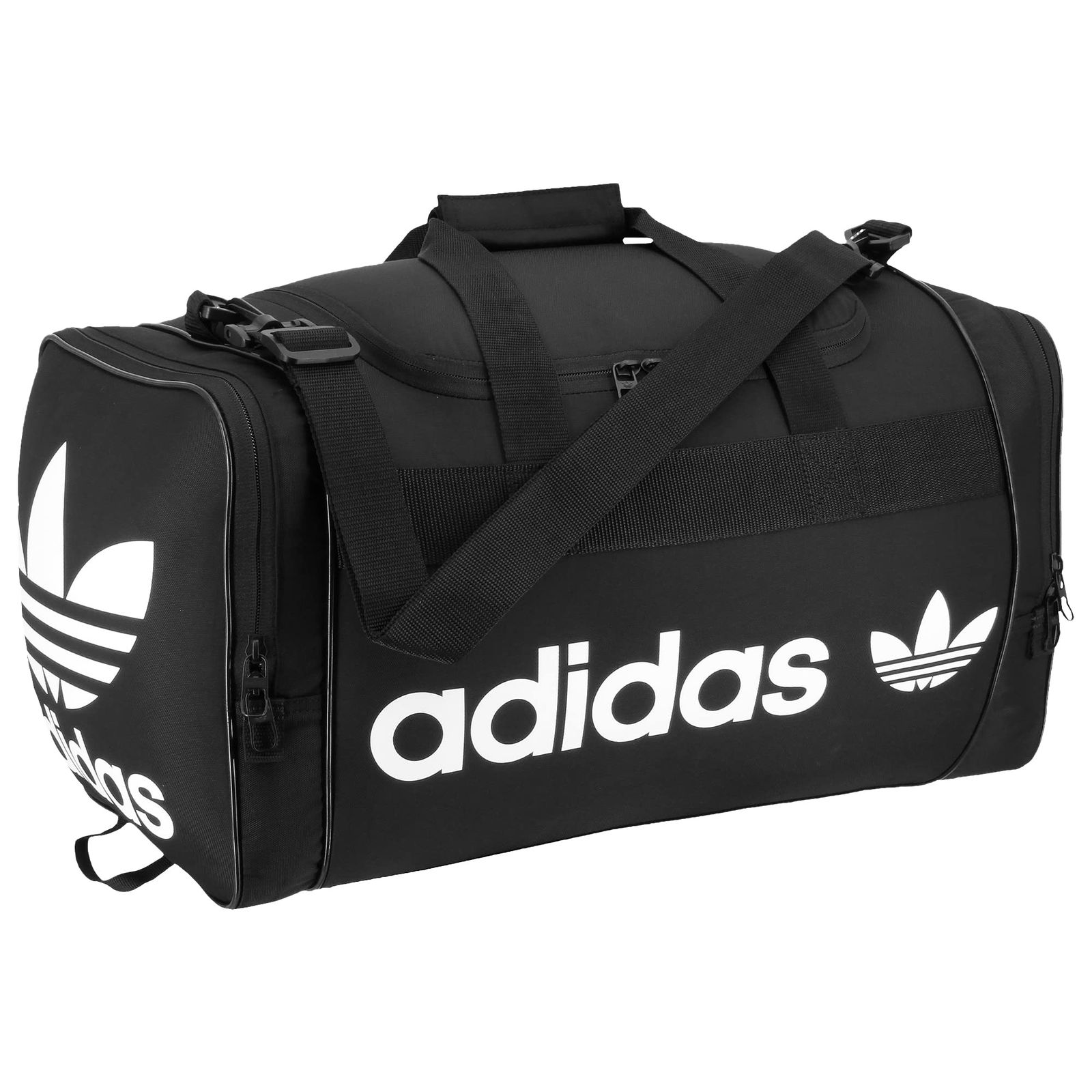 [アディダスオリジナルス] ダッフルバッグ サンティアゴ 2 ダッフル 肩掛け ショルダー 黒 ブラック adidas Originals Santiago II Duffel Black White [並行輸入品]
