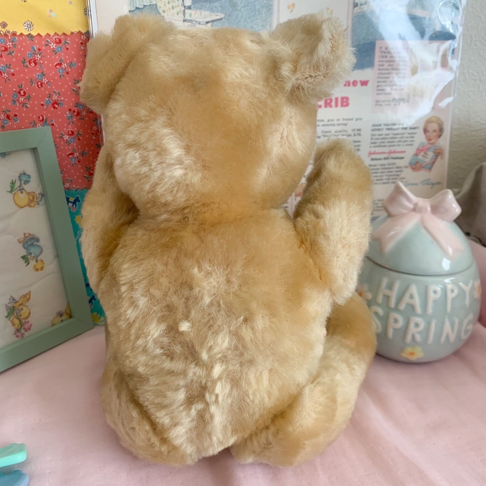 ヴィンテージ 蚤の市で購入！可愛いテディベア ベージュのクマの