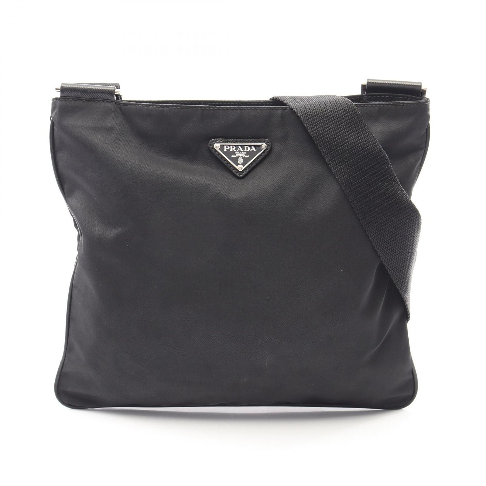 プラダ PRADA ショルダーバッグ TESSUTO+SAFFI ブラック ナイロン