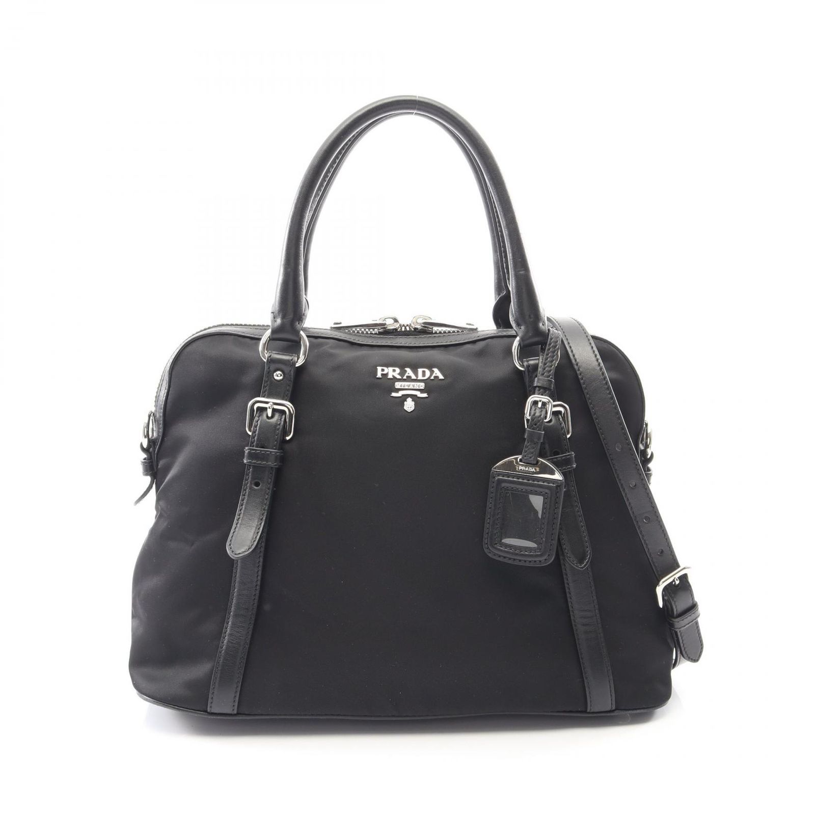 プラダ PRADA トートバッグ TESSUTO + SOFT CALF 2WAY BL0912 ブラック 