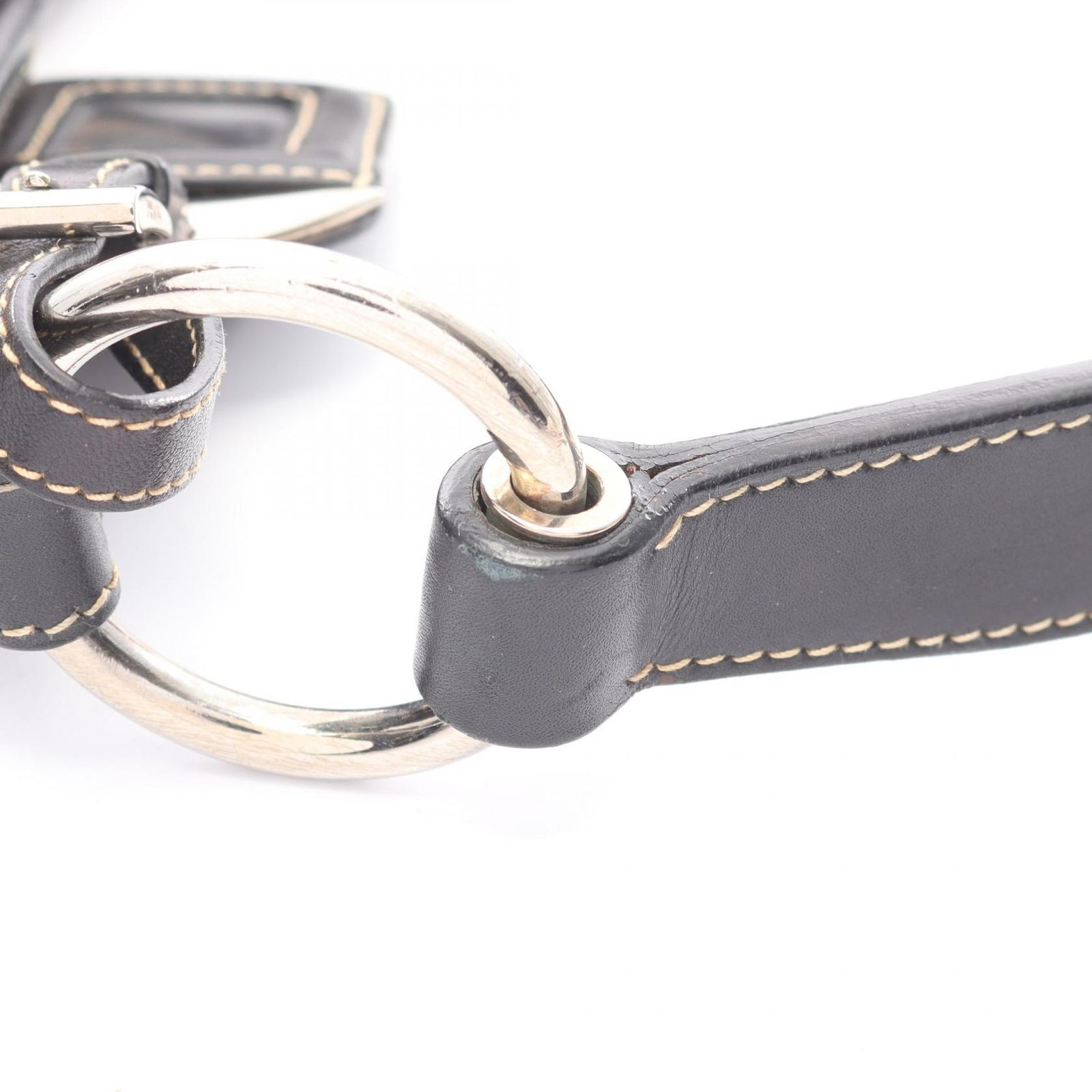 PRADA プラダ ロゴジャガード ベージュ ブラック シルバー金具 キャンバス /レザー ショルダーバッグ メッセンジャーバッグ レディース 506696 【中古】 プラダ PRADA ショルダーバッグ LOGO JACQUARD ロゴジャガード