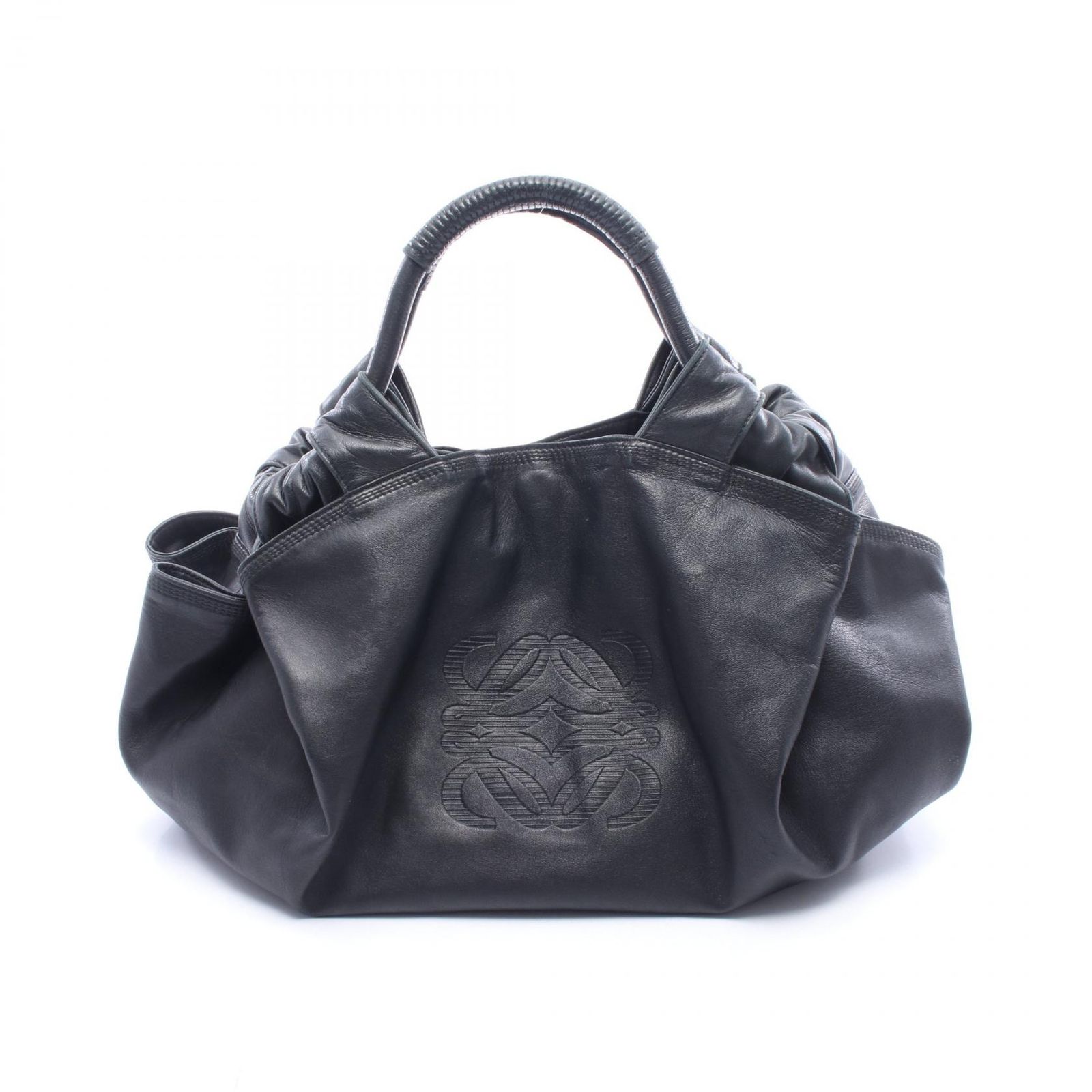 ロエベ LOEWE ハンドバッグ ナッパアイレ ブラック レザー ナッパアイレ レディース Used B
