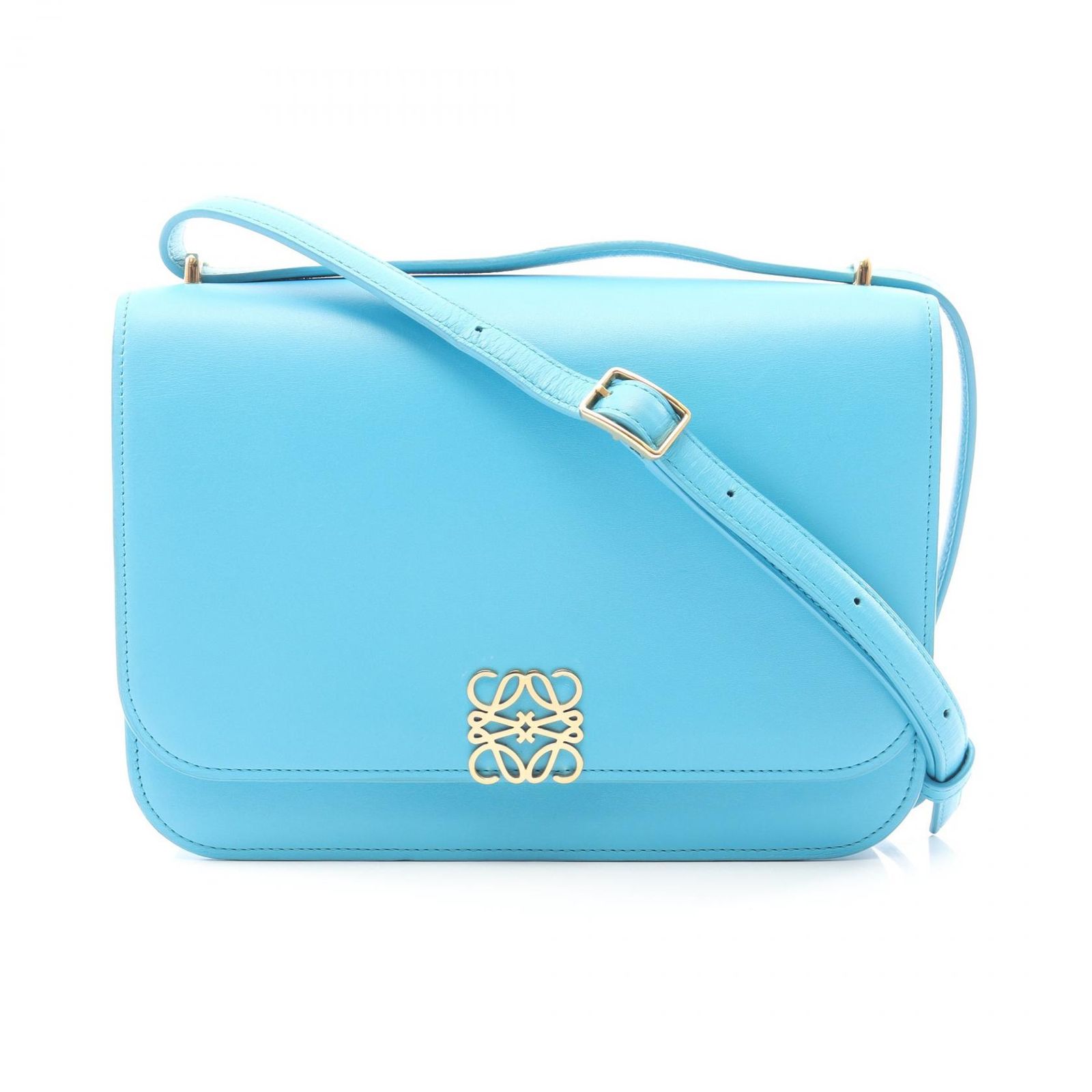 ロエベ LOEWE ショルダーバッグ ゴヤ ミディアム ターコイズ レザー ゴヤ ミディアム レディース Used A
