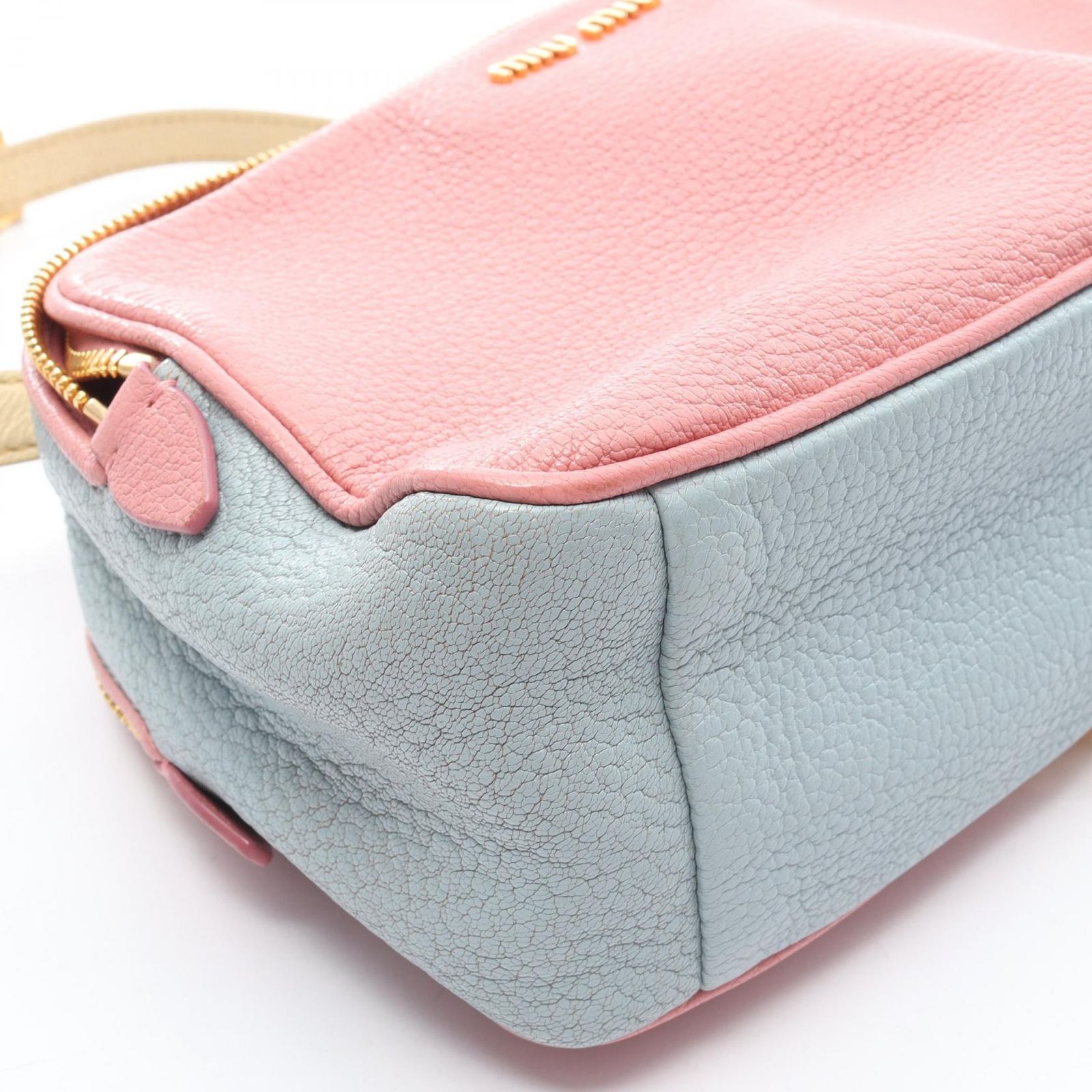 ミュウ ミュウ Miu Miu ショルダーバッグ MADRAS マドラス ピンク 
