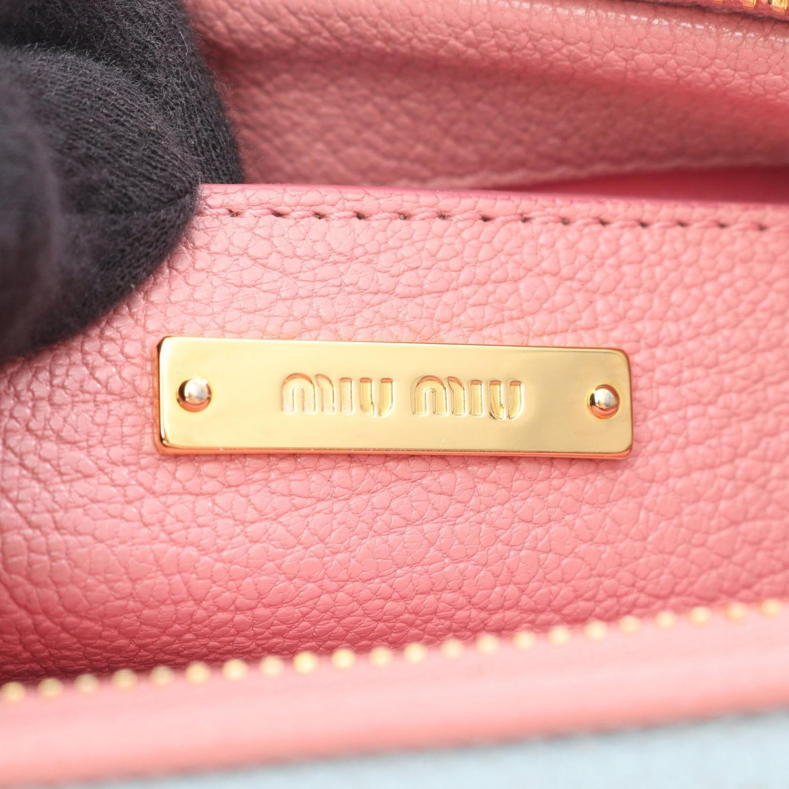 ミュウ ミュウ Miu Miu ショルダーバッグ MADRAS マドラス ピンク 